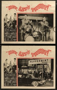 5t0140 HEY LET'S TWIST 8 LCs 1962 the rock & roll sensation at New York's Peppermint Lounge!