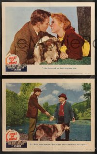 5t0473 HILLS OF HOME 5 LCs 1948 artwork of Lassie the dog, Janet Leigh & Edmund Gwenn!