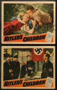5t0614 HITLER'S CHILDREN 3 LCs 1943 images of WWII Nazi Tim Holt, Bonita Granville, Otto Kruger!