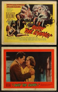 5t0145 I BURY THE LIVING 8 LCs 1958 out of a time-rotted tomb crawls an unspeakable horror!