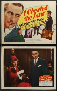 5t0147 I CHEATED THE LAW 8 LCs 1949 Tom Conway, Steve Brodie, Barbara Billingsley, crime!