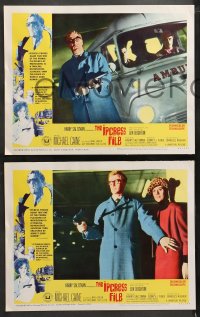 5t0151 IPCRESS FILE 8 LCs 1965 great images of Michael Caine in the spy story of the century!
