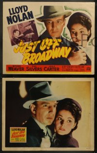 5t0160 JUST OFF BROADWAY 8 LCs 1942 Lloyd Nolan as Michael Shayne: Private Detective, ultra rare complete set!
