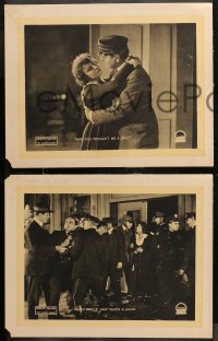 5t0536 KAISER'S SHADOW 4 LCs 1918 WWI, great images of Dorothy Dalton & Thurston Hall, ultra rare!