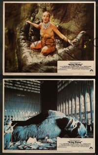 5t0618 KING KONG 3 LCs 1976 sexy Jessica Lange in hand of giant ape under waterfall & after fall!