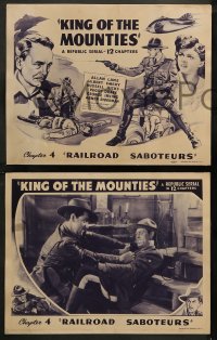 5t0162 KING OF THE MOUNTIES 8 chapter 4 LCs 1942 Allan Lane & pretty Peggy Drake, Railroad Saboteurs!