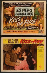 5t0164 KISS OF FIRE 8 LCs 1955 Jack Palance as El Tigre & sexy Barbara Rush!