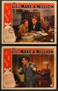 5t0540 LET'S MAKE A MILLION 4 LCs 1936 great images of Edward Everett Horton, Charlotte Wynters!