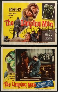 5t0174 LIMPING MAN 8 LCs 1953 Lloyd Bridges, Moira Lister, Danger! Don't turn your back!