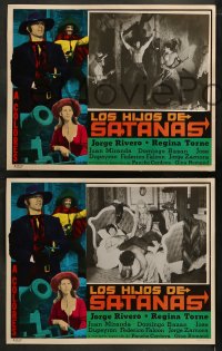 5t0380 LOS HIJOS DE SATANAS 7 Spanish/US LCs 1971 Jorge Rivero, cowboy western comedy!