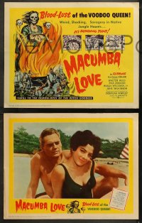 5t0181 MACUMBA LOVE 8 LCs 1960 weird, shocking savagery in native jungle, cool tc art of voodoo queen