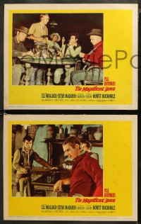 5t0429 MAGNIFICENT SEVEN 6 LCs 1960 Yul Brynner, Steve McQueen, John Sturges, includes candid!