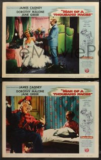 5t0544 MAN OF A THOUSAND FACES 4 LCs 1957 James Cagney as Lon Chaney Sr., Dorothy Malone, Jane Greer!