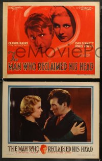 5t0185 MAN WHO RECLAIMED HIS HEAD 8 LCs 1934 The Invisble Man Claude Rains & sexy Joan Bennett!