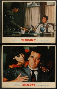 5t0381 MARLOWE 7 LCs 1969 great images of detective James Garner, sexy Rita Moreno, Bruce Lee!