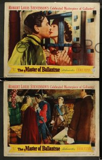 5t0430 MASTER OF BALLANTRAE 6 LCs 1953 Errol Flynn, Robert Louis Stevenson story, pirate adventure!