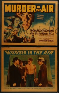5t0199 MURDER IN THE AIR 8 LCs 1940 Ronald Reagan, Secret Service of the Air, rare complete set!