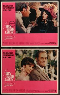 5t0382 MY FAIR LADY 7 LCs R1969 great images of pretty Audrey Hepburn & Rex Harrison!