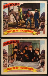 5t0639 MYSTERY MOUNTAIN 3 LCs 1934 western cowboy Ken Maynard, Mascot Master Serial!