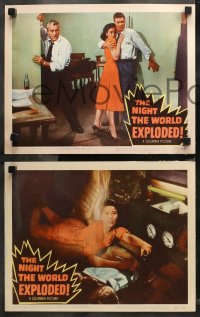 5t0384 NIGHT THE WORLD EXPLODED 7 LCs 1957 a super-quake tilts the Earth & nature goes mad!