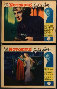 5t0211 NOTORIOUS SOPHIE LANG 8 LCs 1934 jewel thief Gertrude Michael, ultra rare complete set!