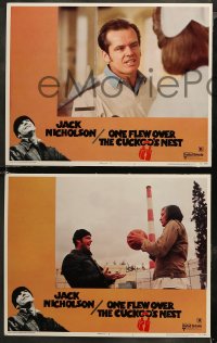 5t0217 ONE FLEW OVER THE CUCKOO'S NEST 8 LCs 1975 Jack Nicholson & Louise Fletcher, Milos Forman!