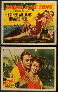 5t0221 PAGAN LOVE SONG 8 LCs 1950 Esther Williams, Howard Keel, tropical island girl Rita Moreno!