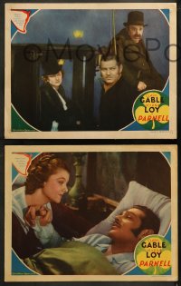 5t0550 PARNELL 4 LCs 1937 Gable & Myrna Loy's love rocked the foundations of an empire, ultra rare!