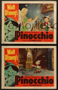 5t0644 PINOCCHIO 3 LCs R1954 Disney classic cartoon about a wooden boy who wants to be real!