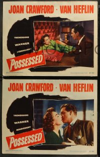 5t0551 POSSESSED 4 LCs 1947 Joan Crawford, Van Heflin, Raymond Massey, film noir!