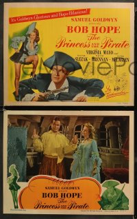 5t0230 PRINCESS & THE PIRATE 8 LCs 1944 images of Bob Hope, Walter Sleazak, & sexy Virginia Mayo!