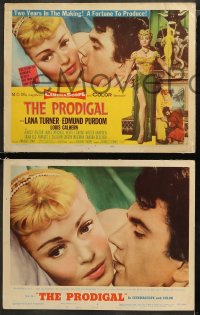 5t0233 PRODIGAL 8 LCs 1955 Edmond Purdom, sexiest biblical Lana Turner, a man's temptation!