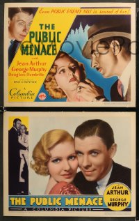 5t0235 PUBLIC MENACE 8 LCs 1935 Jean Arthur, George Murphy, Dumbrille, ultra rare complete set!