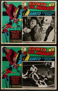 5t0257 SANTO VS DOCTOR DEATH 8 Spanish/US LCs 1973 masked luchador Santo!