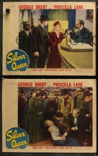 5t0559 SILVER QUEEN 4 LCs 1942 great images of George Brent & Bruce Cabot, Priscilla Lane!