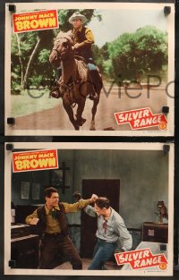 5t0496 SILVER RANGE 5 LCs 1946 western cowboy Johnny Mack Brown, Raymond Hatton, Jan Bryant!
