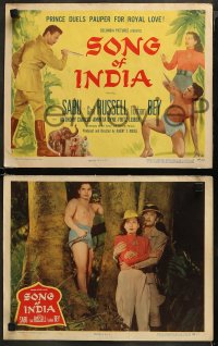 5t0288 SONG OF INDIA 8 LCs 1949 pretty Gail Russell, Sabu, Turhan Bey, great jungle images!