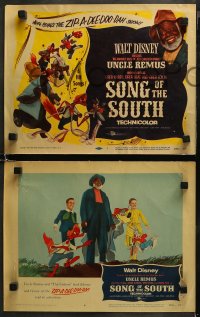 5t0289 SONG OF THE SOUTH 8 LCs R1956 Walt Disney, Uncle Remus, Br'er Rabbit & Br'er Bear!