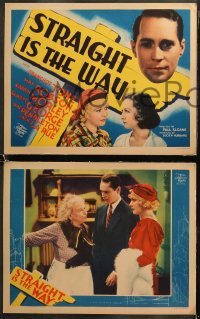5t0301 STRAIGHT IS THE WAY 8 LCs 1934 Franchot Tone, Gladys George, Morley, ultra rare complete set!