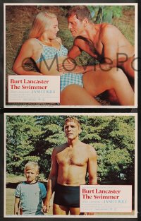 5t0307 SWIMMER 8 LCs 1968 existential Burt Lancaster, Janice Rule, Landgard, directed by Frank Perry!