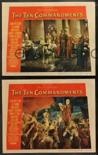 5t0310 TEN COMMANDMENTS 8 LCs 1956 Cecil B. DeMille classic, Charlton Heston, Yul Brynner!