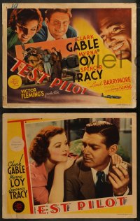 5t0312 TEST PILOT 8 LCs 1938 Clark Gable, sexy Myrna Loy, Spencer Tracy, ultra rare complete set!