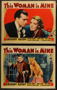 5t0316 THIS WOMAN IS MINE 8 LCs 1935 lion tamer Ratoff loves girl who doesn't love him, ultra rare!