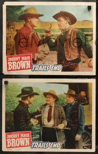 5t0505 TRAIL'S END 5 LCs 1949 great images of cowboys Johnny Mack Brown & Max Terhune!