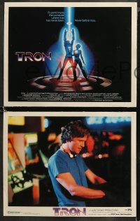 5t0327 TRON 8 LCs 1982 Walt Disney sci-fi fx, Jeff Bridges in video game, cool fx!