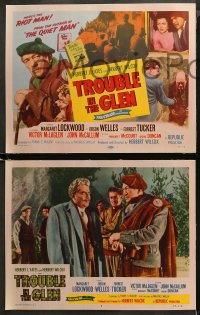 5t0328 TROUBLE IN THE GLEN 8 LCs 1954 Orson Welles, Margaret Lockwood, Victor McLaglen, Scotland!