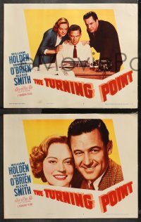 5t0332 TURNING POINT 8 LCs 1952 great images of William Holden, Edmond O'Brien, Alexis Smith, noir!