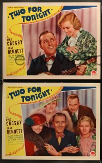 5t0334 TWO FOR TONIGHT 8 LCs 1935 Bing Crosby, Joan Bennett, Thelma Todd, ultra rare complete set!