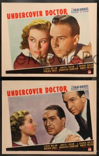 5t0336 UNDERCOVER DOCTOR 8 LCs 1939 Lloyd Nolan & Heather Angel, J. Edgar Hoover, ultra rare set!