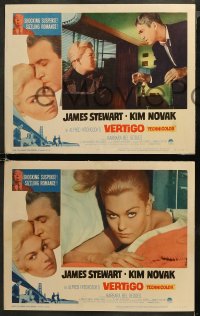 5t0509 VERTIGO 5 LCs R1963 Alfred Hitchcock classic, images of James Stewart & blonde Kim Novak!